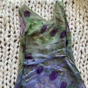 Vintage 90's butterfly dress, silk